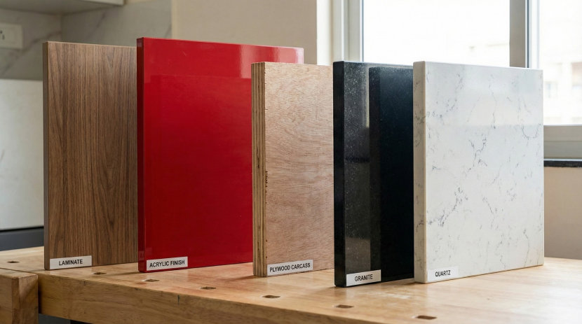 Modular kitchen materials price comparison in Kolkata